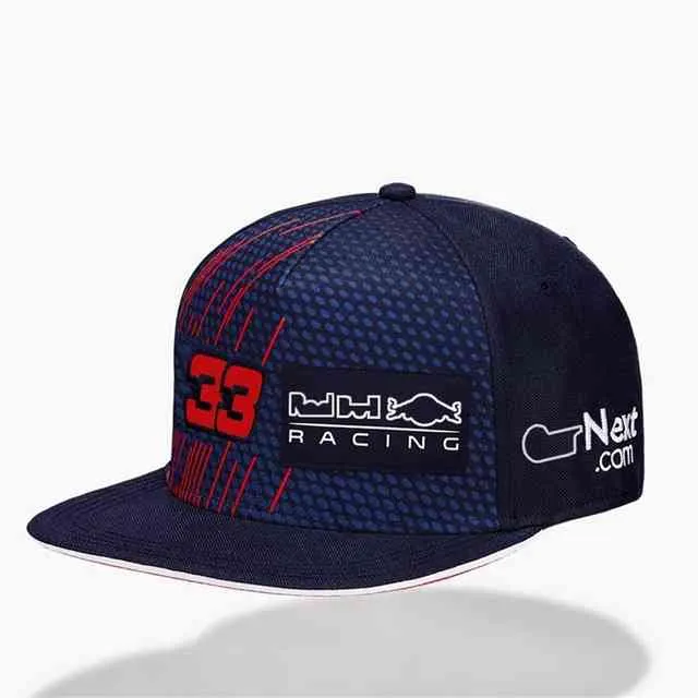 HHUT 2021 New F1 Number 33 Max Formula One Racing Team Flat Brim Hat Car Brand Hat Men And Women Outdoor Leisure Sports Cap HatsS2OX{category}