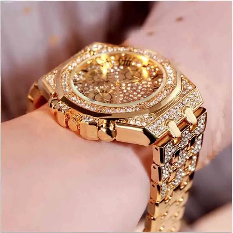 2019 Iced Out Watch Hip Hop luxury wristwatch diamond watch gold silver men watches jewelry gifts big dial