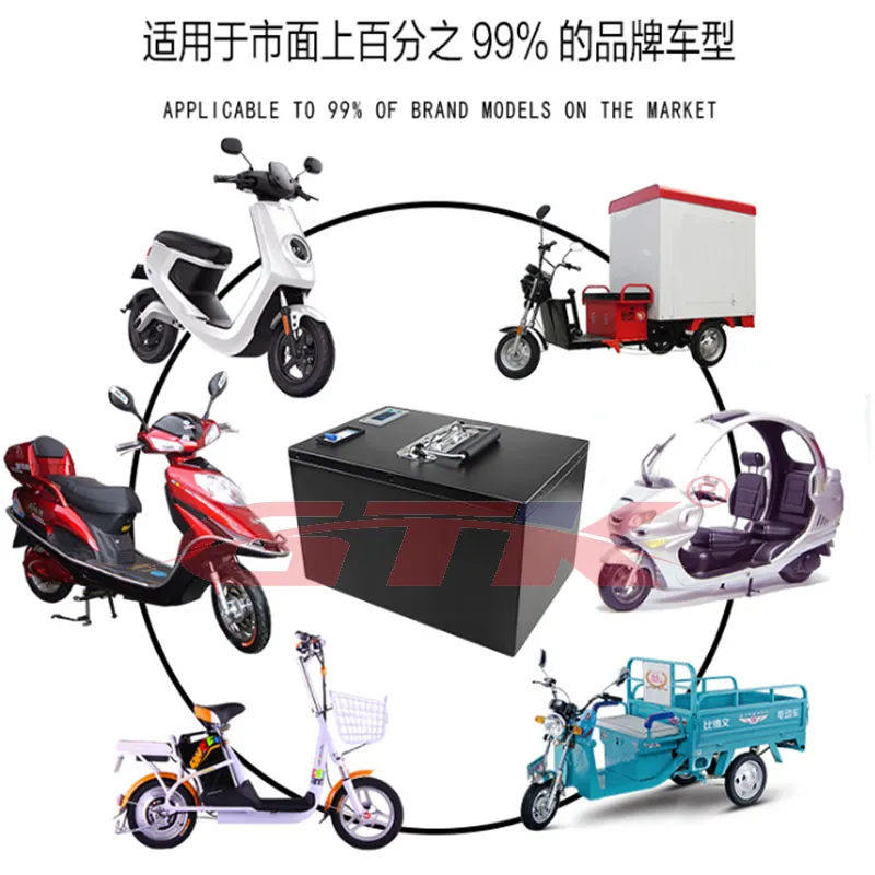 GTK 52V 40AH LTO battery with BMS lithium battery pack for 48v 5000w AGV scooter bike Tricycle inverter golf cart boat + 5A Charger