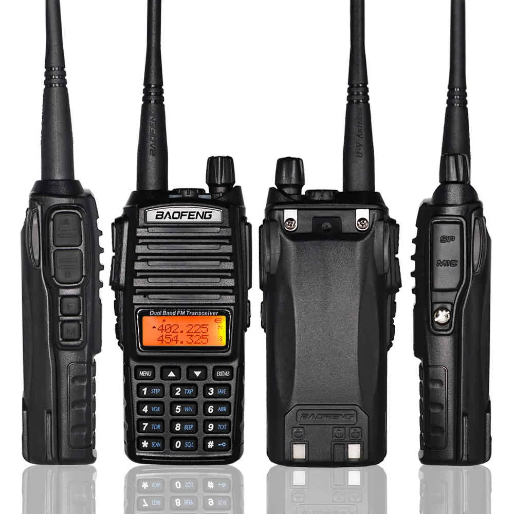 Ad alta Potenza 8W Baofeng UV-82 Walkie Talkie UV82 Dual Band VHF/UHF Ricetrasmettitore FM 10KM A Lungo Raggio Caccia A Due Vie Ham CB Radio