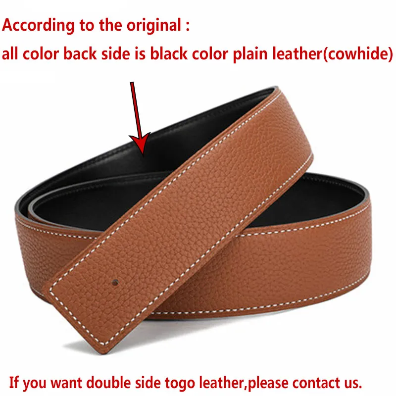 Original Leather Designers Belts for Mens Women Fashion Handmade Togo Pure Cowhide Jeans Men Luxury Designer Belt Stainless Steel 2126