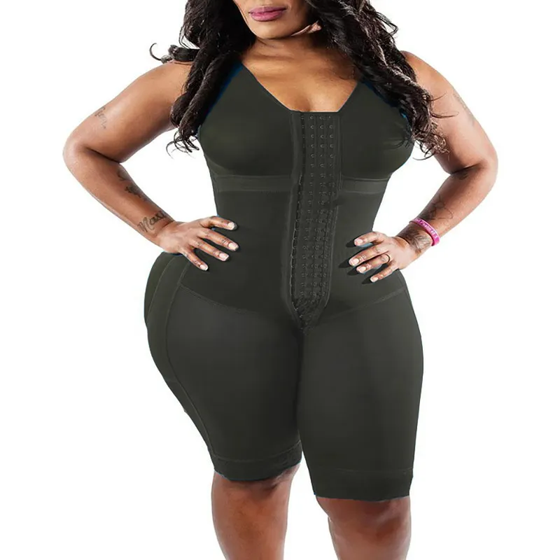 Postoperative Damen-Shapewear mit neuen Brüsten, ein Stück mit hoher Kompression und Taillentrainer, Modell 220307