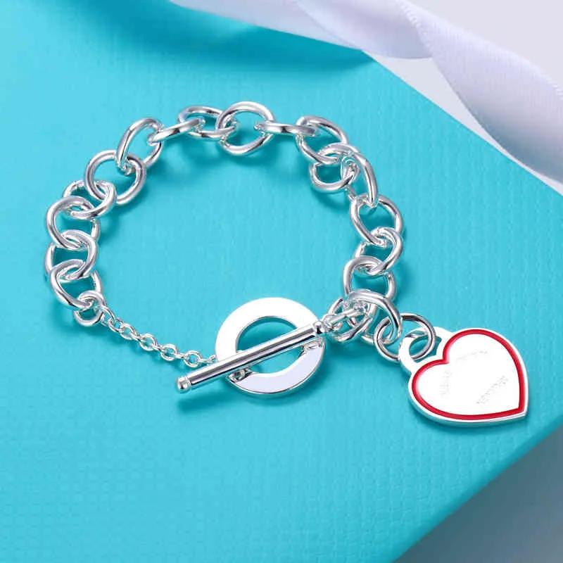 Bracciale amanti con fibbia cuore OT braccialetto tricolore con anello a cuore d'amore regalo G1105