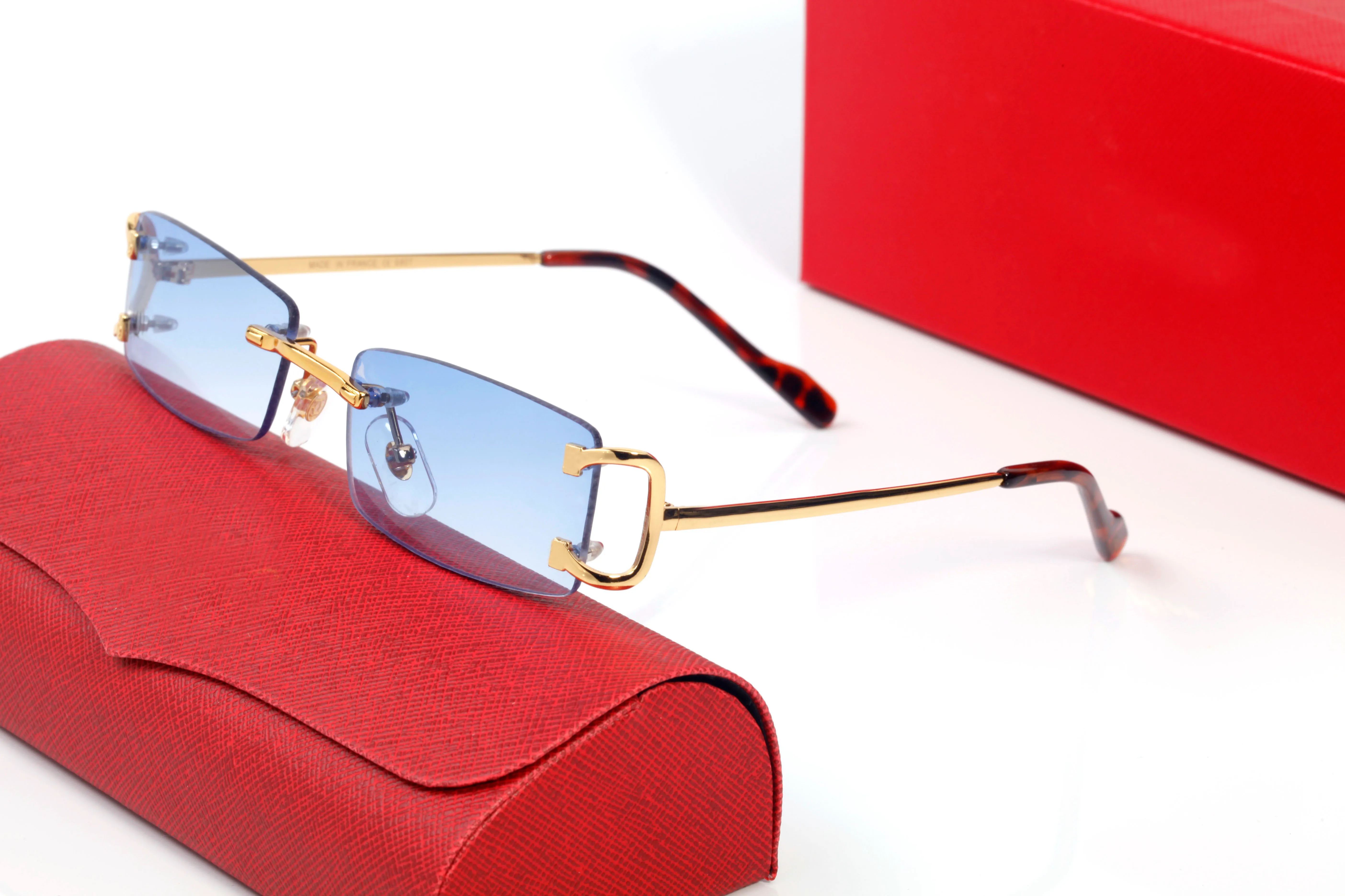 Herrenbrille, klare Rahmen, Metall-Goldrahmen, Brillen, optische Sonnenbrillen für Mädchen, Modemarke, Brillengestelle, ungefähr mit Box275i