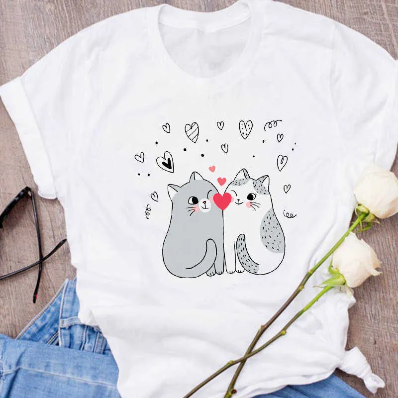 Femmes graphique girafe drôle mignon visage mode dessin animé vêtements dame t-shirts imprimer hauts vêtements femme t-shirt femme t-shirt x0527