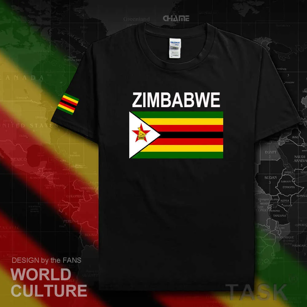 Zimbabwe 남자 T 셔츠 유니폼 국가 팀 Tshirt 100 % 코튼 티셔츠 의류 티 나라 스포츠 Zwe Yezimbabwe Zimbabwean X0621