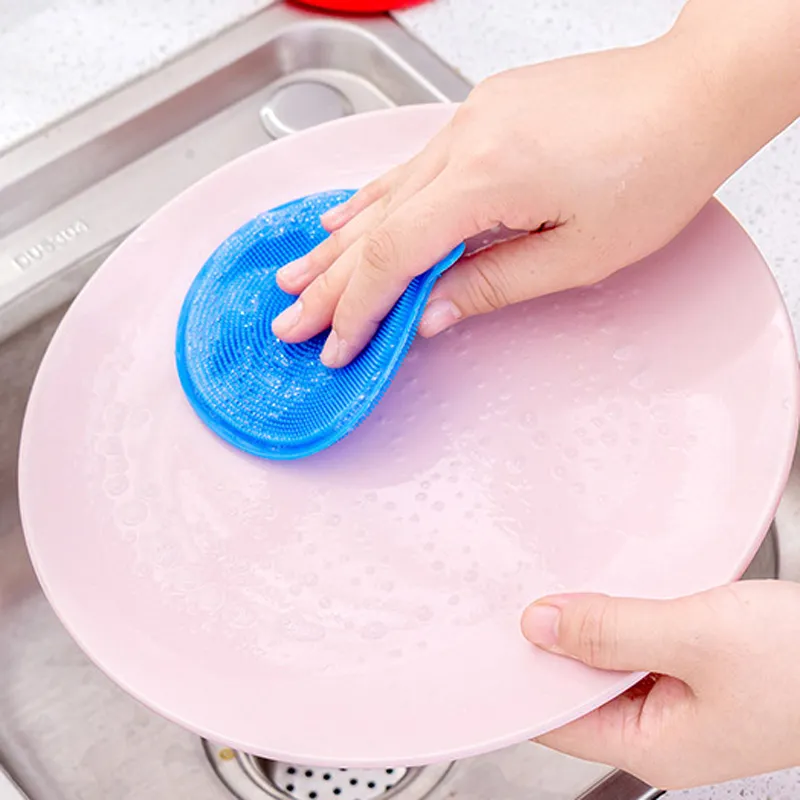 Многофункциональный силика-гель посудомоечная кисть для посудомоечной мышла для мытья посудомоечная ткань утолщение очистки моющие средства очистки кухня стирка ткань