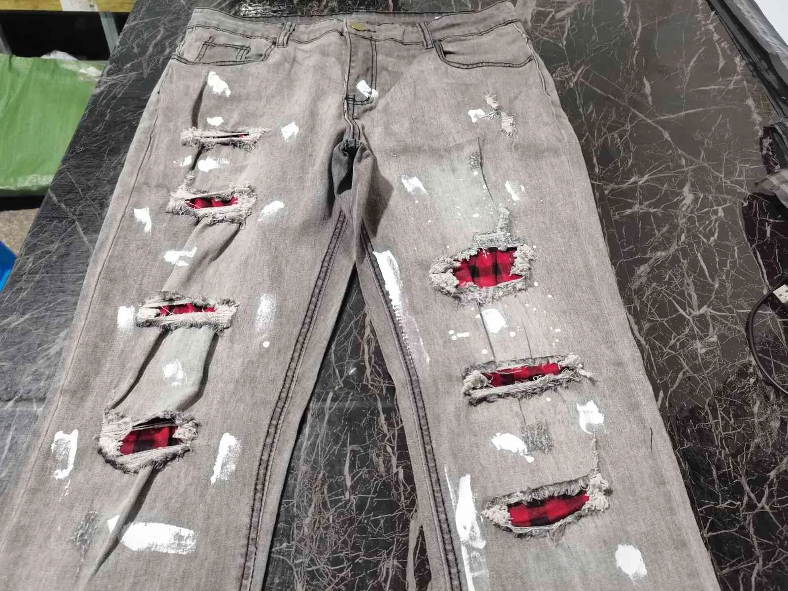 2021 grande vente hommes pantalons de survêtement Sexy trou jean pantalon décontracté été automne mâle déchiré maigre pantalon mince motard outwear pantalon X0621