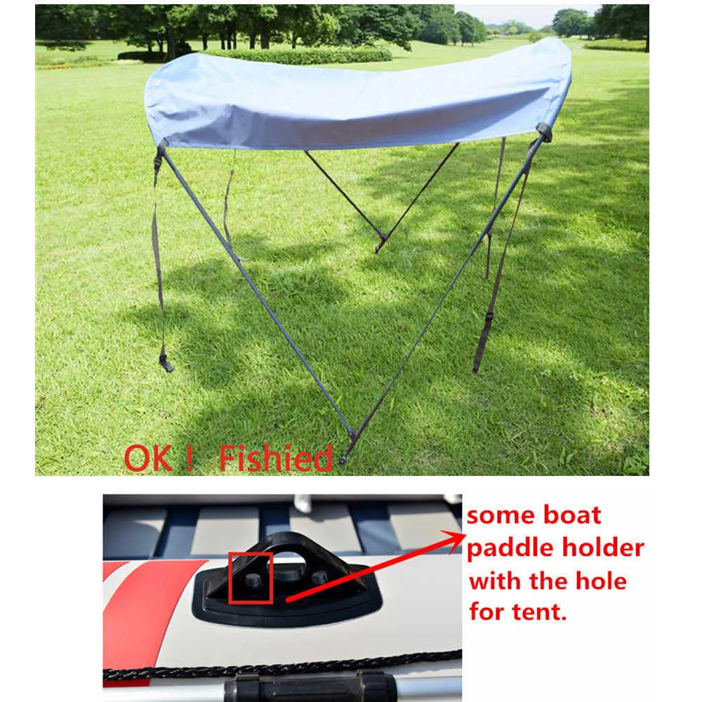 Outdoor Sun Shelter Marine Accessoires voor Fish Boat Sailboat Luifel Topdekking 2-6 Persoon Opblaasbare Boottent Y0706