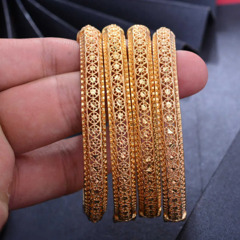 Wando bracelets couleur or bracelets pour femmes mariée bracelets de mariage bracelets indien/france/africain/dubai bijoux cadeaux Q0719