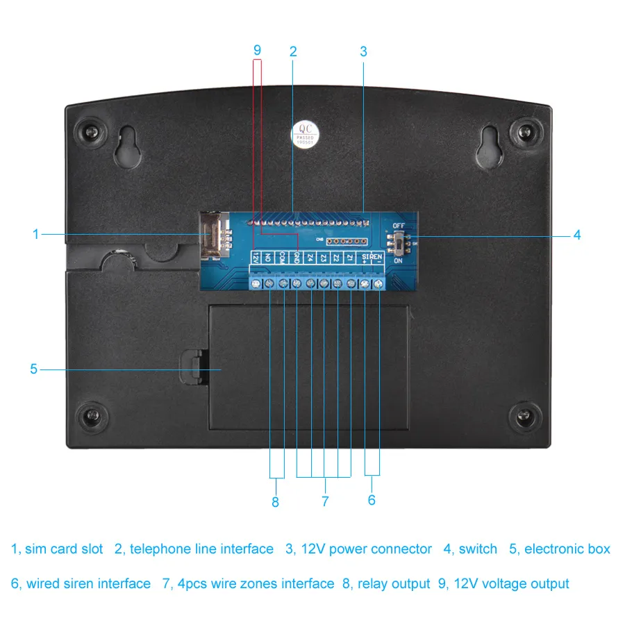 G2BW LCD-knappsats WIFI GSM PSTN Hem BURGLAR SÄKERHET Trådlöst trådlarmsystem Motion App Control Fire Smoke Detector