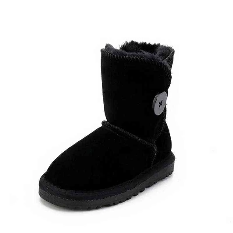 2020New enfants bottes d'hiver australie fourrure chaud enfants botte d'hiver imperméable garçons filles neige bottes bébé chaussures pour enfants taille 21-35 G1210
