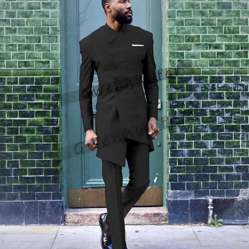 Gwenhwyfar Men Suit Fashion Purple wedding dress Slim Fit mens designer suits Party Blazers Coat Trousers X0909