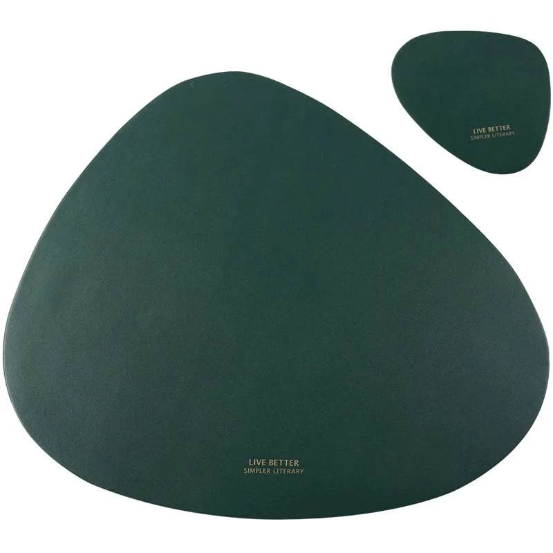 Table Varelle Placemat Placemat Mat Pu Leather Isolation thermique non galet simple Placemats Disc Coaster For Dining Tables9064165