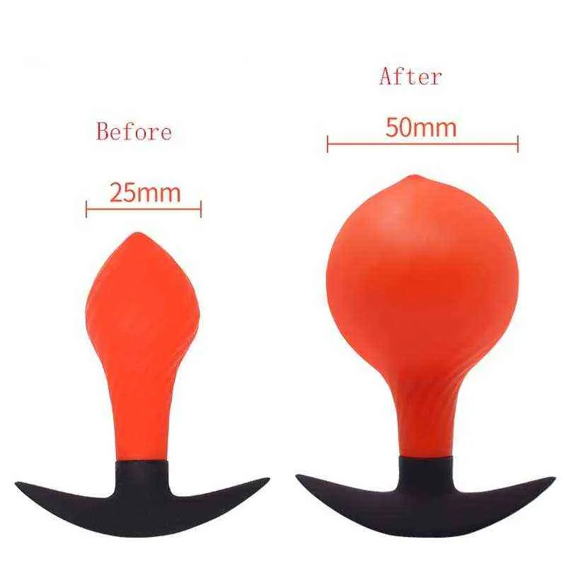 Jouets anaux Nxy Nouveau ! Plug gonflable gode roulement perle vibrant sexe bout à bout pour femmes hommes masturbateurs Massage de la Prostate 1217