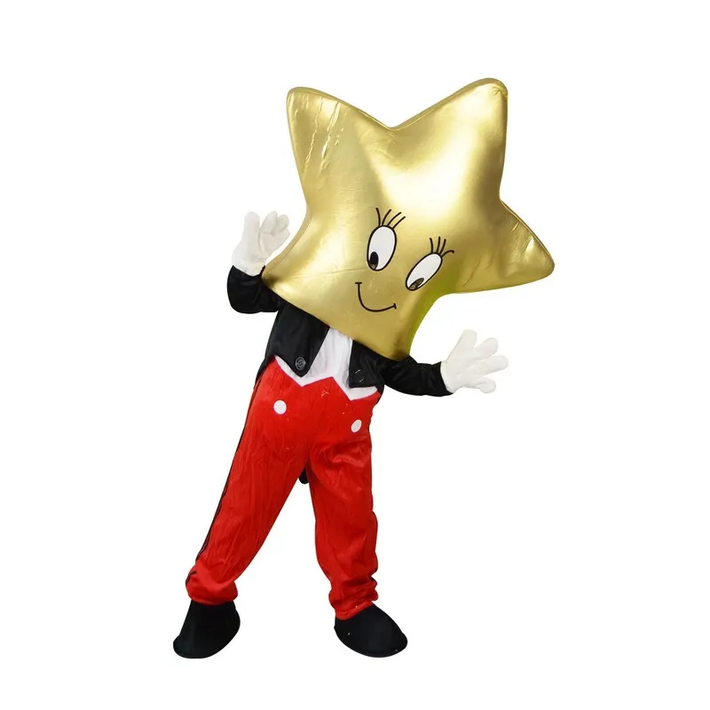 Christmas Big Head Star Mascot Cartoon Doll Golden Five-pointed Star Children's Day Stage Performance