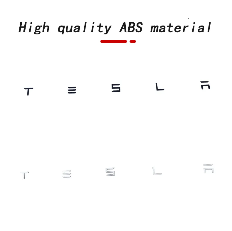 Autocollant de lettres de remplacement de Logo de coffre arrière de voiture pour Tesla modèle 3 modèle X modèle S Y remplacer l'alphabet anglais Emblem275S
