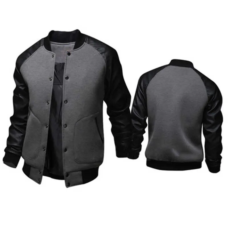 Automne homme veste manteau décontracté hip hop baseball veste hommes mode streetwear Patchwork veste hommes chaqueta hombre 210927