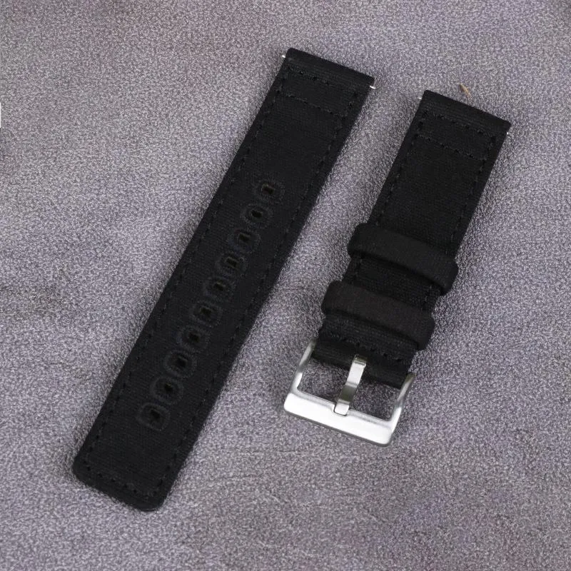 Bando Beafiry Canvas Band 18mm 20mm 22mm Hızlı Serbest Bırakma Naylon Straps Watchbands Huawei Siyah Mavi Green2799