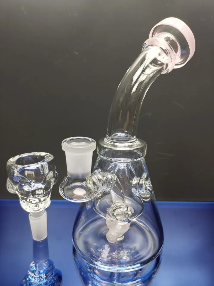 Fab ei glazen beker bong percolator perc bongs recycler dab rig waterleidingen olie rigs bubbler gladde pijp 14.4mm joint zeusartshop