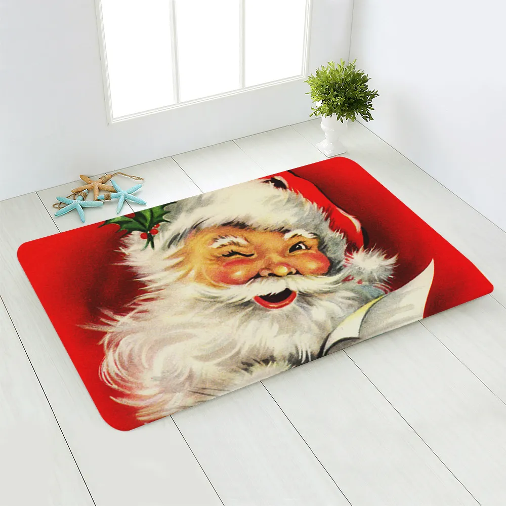 2021 Weihnachten Schneemann Santa Schlafzimmer Flur Teppich rutschfeste weiche Fußmatten sind geeignet für Wohnzimmerküchen
