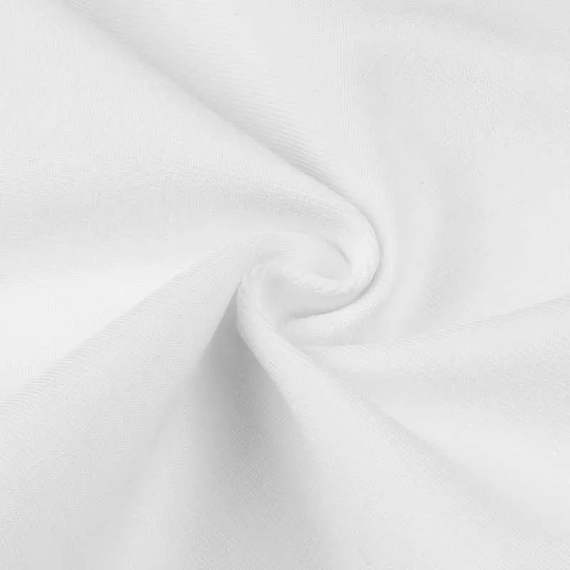 Bandaż damski dwuczęściowy seksowna głębokie procę dekoltu i podzielona krótka spódnica mody Club White dwuczęściowy zestaw 210625