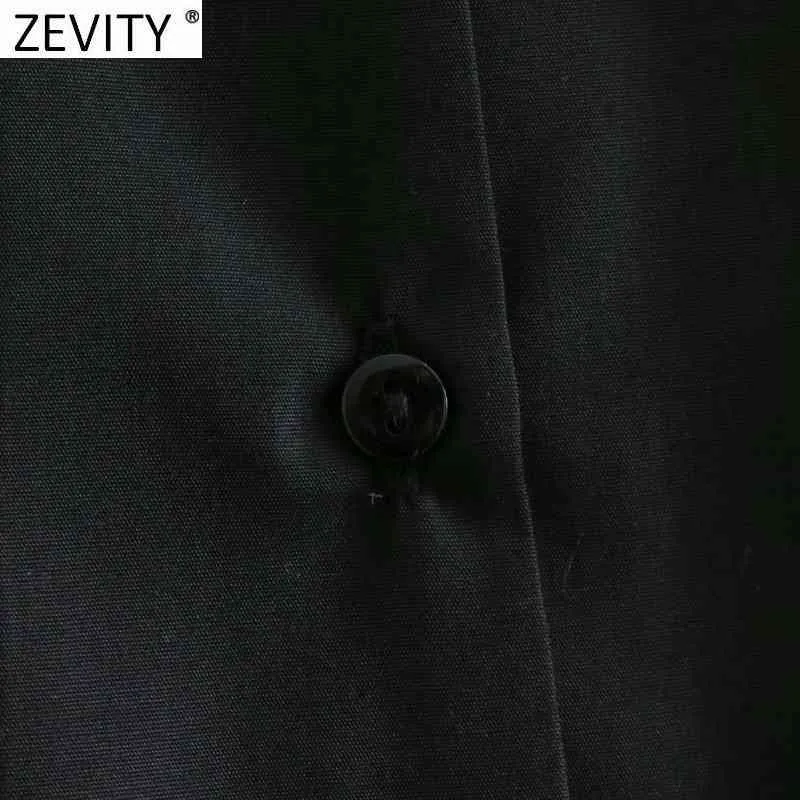 Camicetta grembiule nera oversize moda donna camicetta manica lunga donna ufficio chic camicie business Femininas Top LS7547 210420