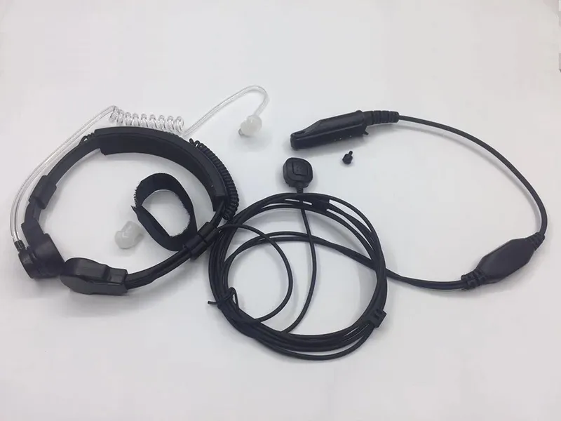 Acoustic Air Tube Earpiece Headset Throat Vibration PTT Mic for BaoFeng A-58 A58 UV-5S UV-9R UV9R Plus GT-3WP Radio Moto Bike (2)