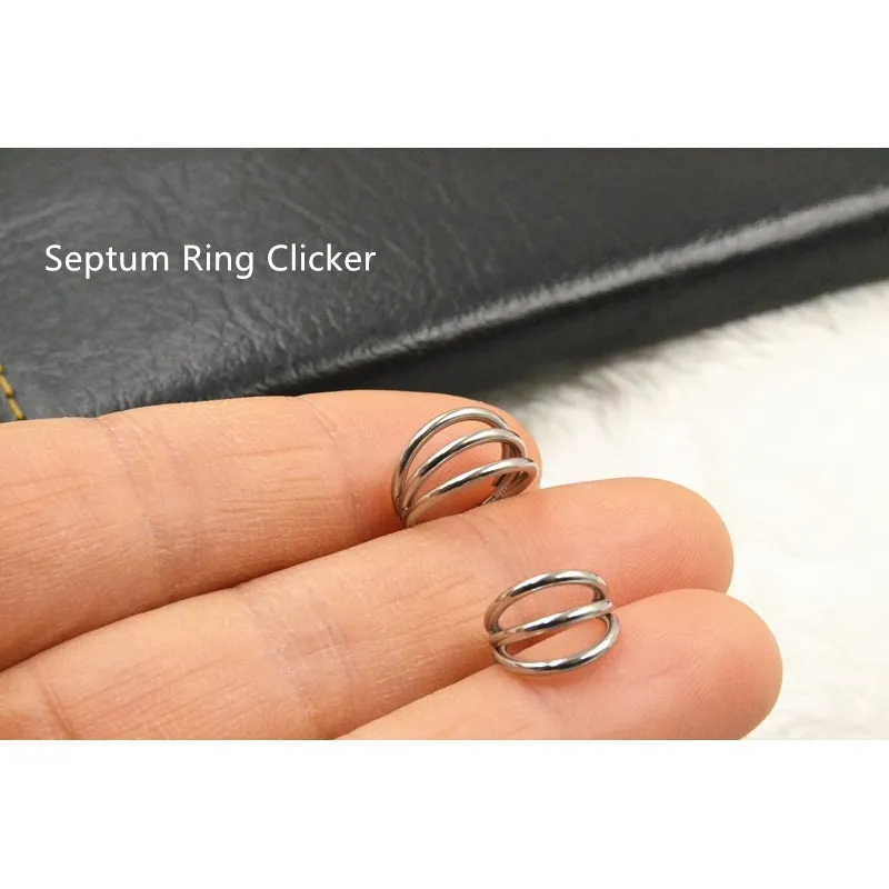 Surgical Steel Hinged Segment Earring Nose Clicker Cartilage Helix Hoop Septum Rings 16GX8/10MM