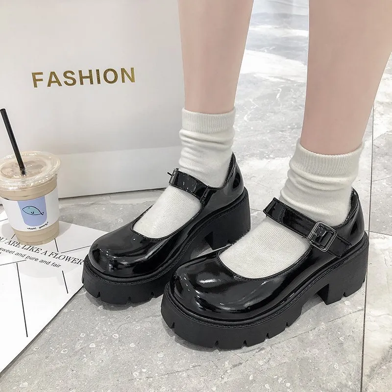 Lolita women's shoes retro Japanese style soft sister girl high heel waterproof student shoes cosplay