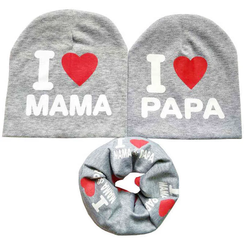 Outdoor Children Cottons Cap Szalik Jesień Zima Dziewczyny Chłopcy Turystyka Czapki Ciepłe Hip Hop Cap Kids Bawełna Kapelusz Czapki Szalik 3szt Y21111