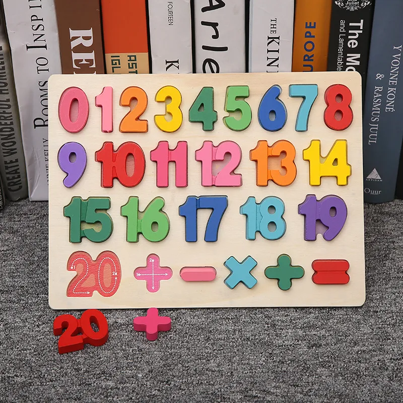 Letra do quebra -cabeça do recém -nascido e formato de formato de criança Jigsaw para crianças meninos e meninas Educação Educacional Toy7395949