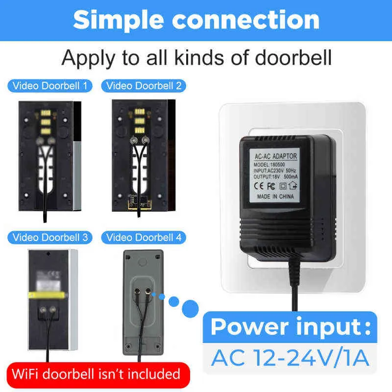 Wireless Smart Wifi Doorbell Camera Phone Video Door Visual Ring Doorbell Intercom With PIR Night Vision Home Security Camera H1116841934