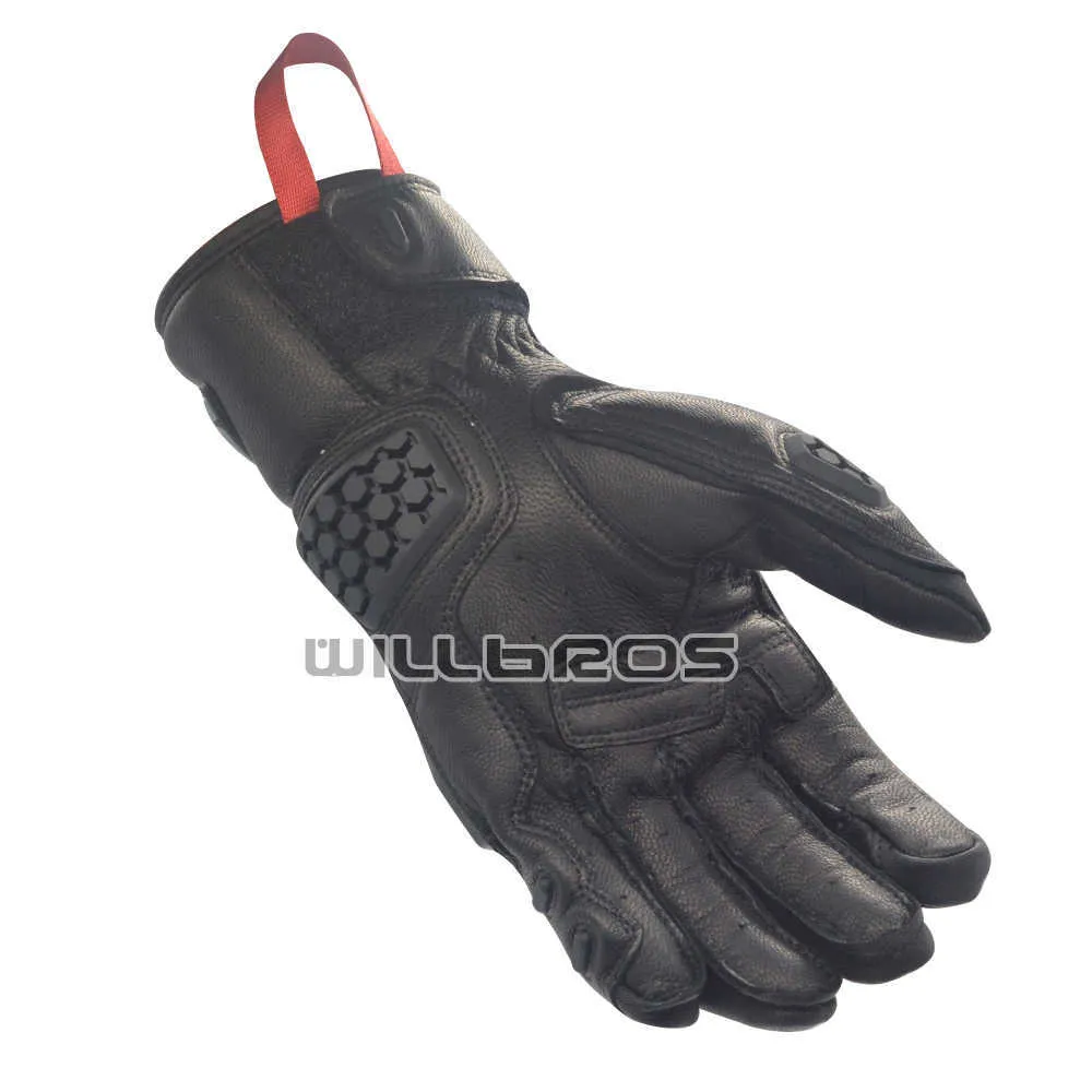 Motor Sand 3 Leather Gloves Motocross Guantes Motorcycle Motorbike Scooter Street Moto Luvas Mens H1022