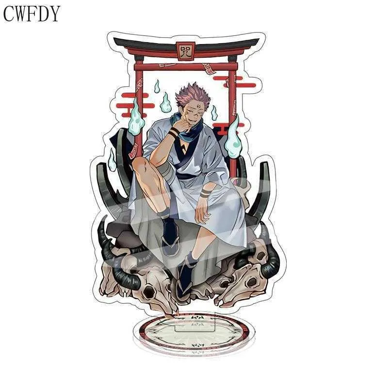 Japon Anime Jujutsu Kaisen Acrylique Figure Stand Cosplay Jujutsu Kaisen Porte-clés Modèle Bureau Décor Fans Collection Hommes Bijoux G1019