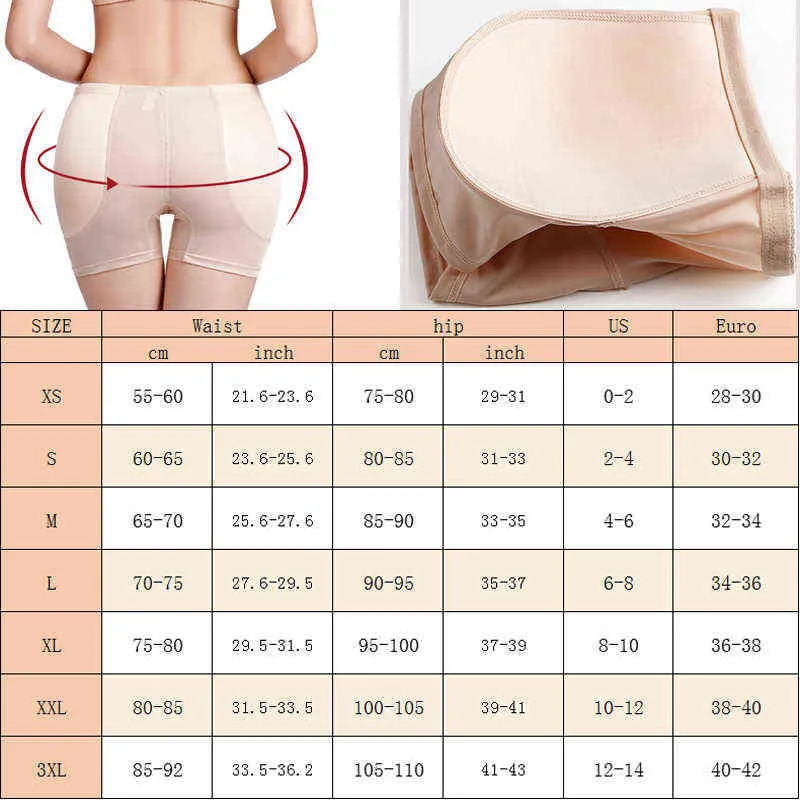 GUUDIA Butt Lifter Shaper Frauen Arsch Gepolsterte Höschen Abnehmen Unterwäsche Body Shaper Hip Enhancer Sexy Bauch Steuer Höschen Taille 211116