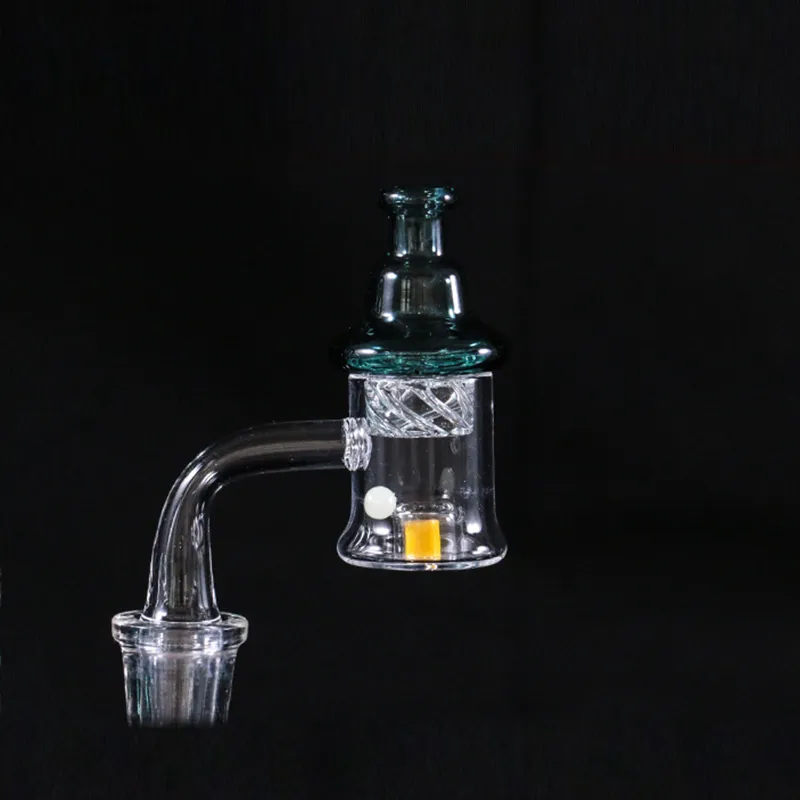 Ny Quartz Banger Nail 14mm 18mm Man Led Rökning Tillbehör med Vuliauvuliau Bulge Färger Glas Bubble Spinning Carb Cap och Terp Pearl för Dab Rig Glas Bongs