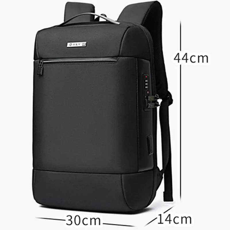 Mężczyźni USB wielofunkcyjne antykradzieżowe 15 6-calowe laptop Wodoodporny notebook torby turystyczne torby plecakowe dla Male2994