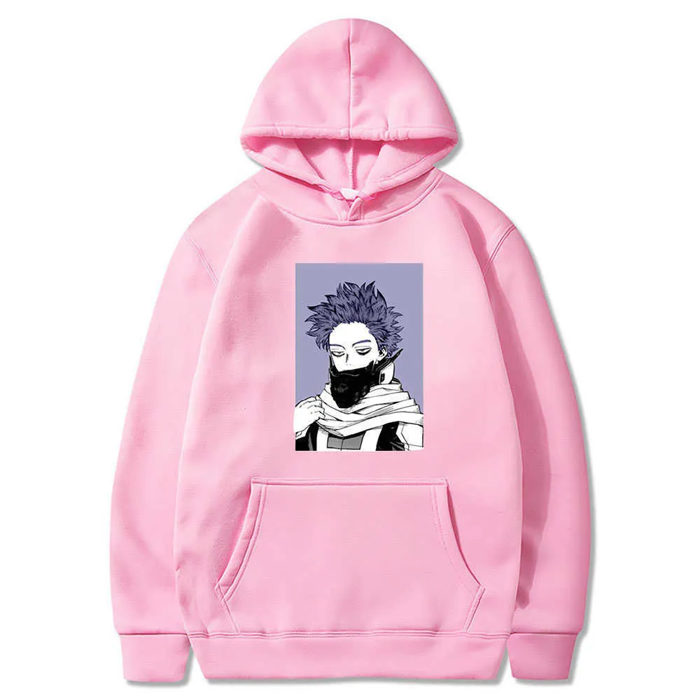 My Hero Academia Sweat à capuche imprimé Anime mignon Femme 2021 Confort Harajuku Casual Sweats à capuche Mode à lacets Femmes Sweat à capuche Y0803