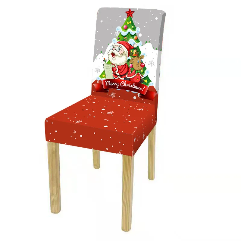 Groothandel kerststoel covers mode afdrukken huishoudelijke stoelen decoraties