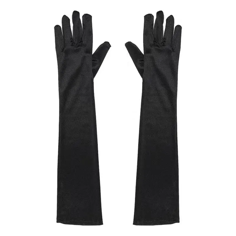 Cinq doigts gants femmes tacher 53 cm de long gothique sexy lolita soirée de soirée chauffante 1920s pour costume costume opéra cocktail294s