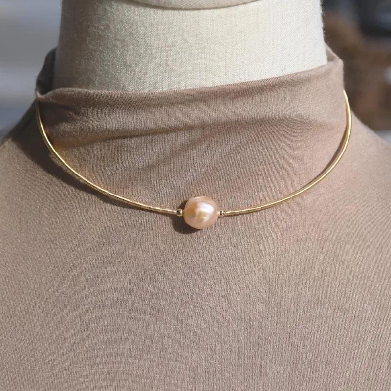 Подвесные ожерелья пресноводные жемчужины и браслет набор нежного 14 -каратного золотого цвета твердые украшения для женщин 262o