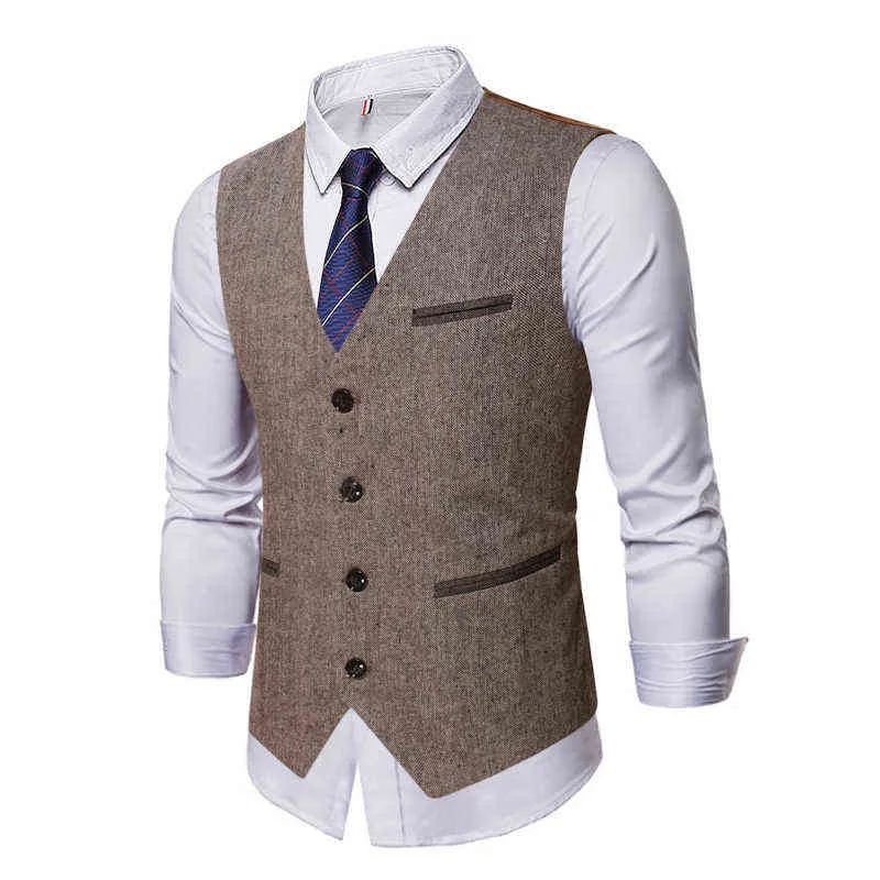 Linhua ärmlösa män Vest Retro Waistcoat herrrockar Man Coat Male Clothes Jackets kläder Taktiska vadderade mens västar Golf 220114