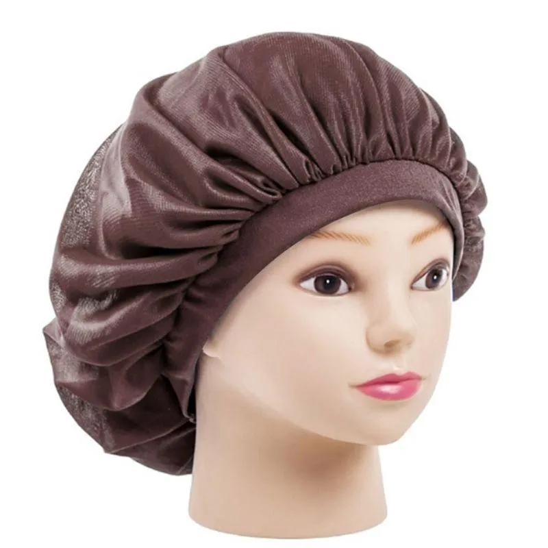 Bonnet/crâne casquettes couleur unie élastique élastique bonnet de nuit propre maison chapeau climatisation chapeaux femmes dame cheveux longs casquette couvre-chef