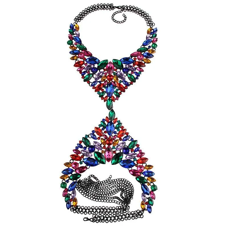 Vedawas, cadena larga para el cuerpo de verano, collar sexi hecho a mano de cristal grueso, Maxi collar llamativo con gemas de lujo para mujer Whole5779361