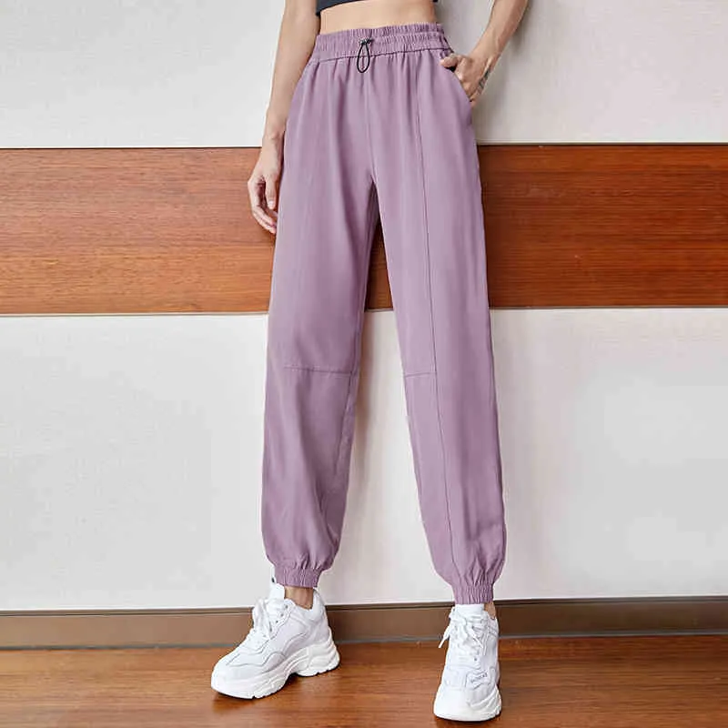 Pantaloni da yoga da corsa casual estivi da donna comodi allenamenti elastici in vita Pantalones sport fitness allentati Ropa Deportiva Mujer 210514