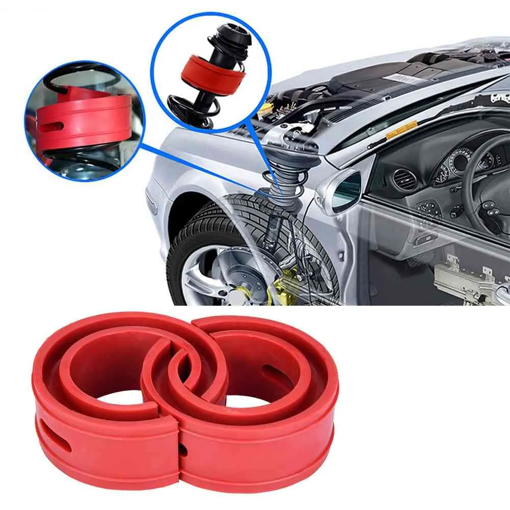 Universal Vermelho TPE Car Amortecedor Amortecedor Primavera Potência Auto B B + C D E F Tipo Springs Bumpers Almofada