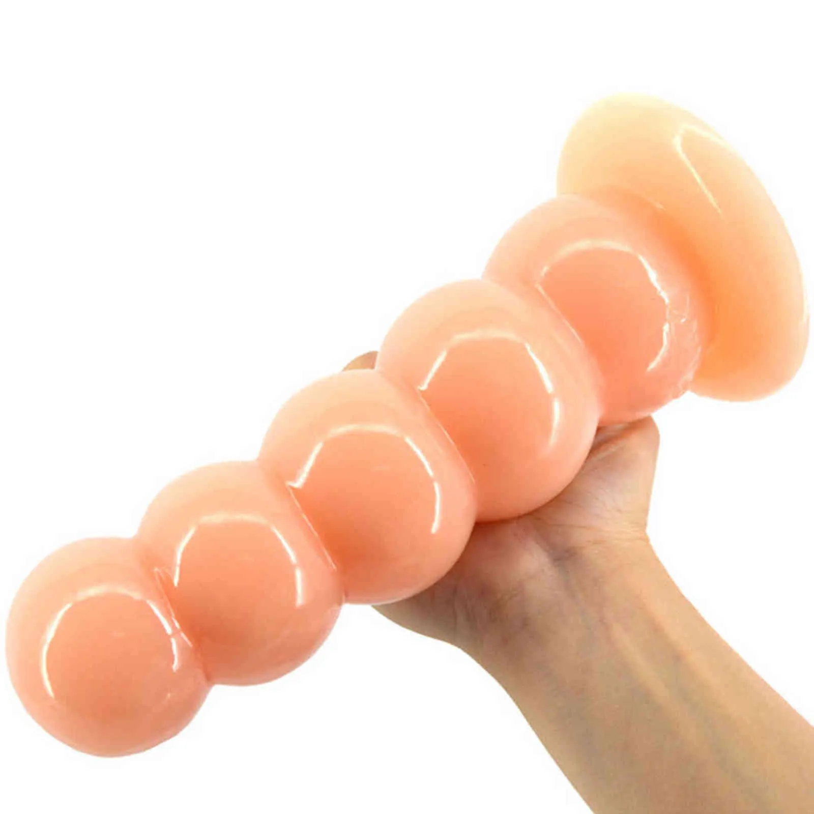 NXY Anal sex toys Big Five Beads Anal Godes Ventouse Butt Plug Masseur Boule Anal Plugs Jouets Pour Femmes Hommes Adultes Produits Big Butt Girl Sex 1123