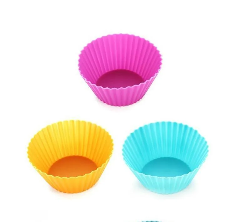 7cm Silica gel Liners baking mold silicone muffin cup baking cups cake cups cupcake Cake mould