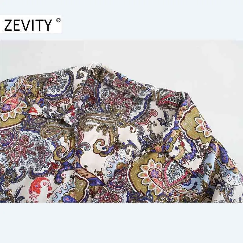 Femmes Vintage Cashew Floral Print Sashes Shirtdress Dames Paisley Kimono Robes Chic Side Split Robes décontractées DS4518 210420